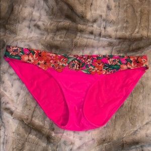Hot Pink Floral Bikini Bottoms